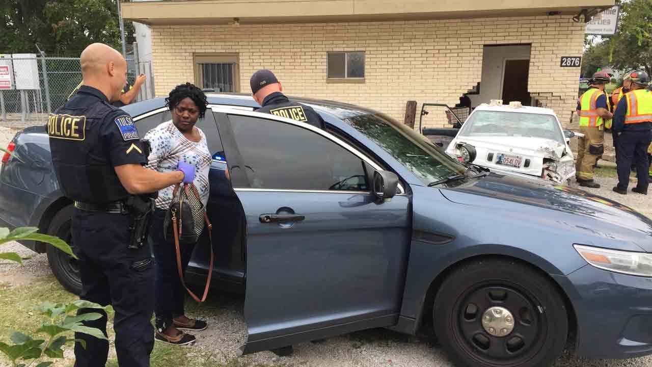 TPD: Driver Suspected Of DUI Rear-Ends Vehicle Which Crashes Into Building