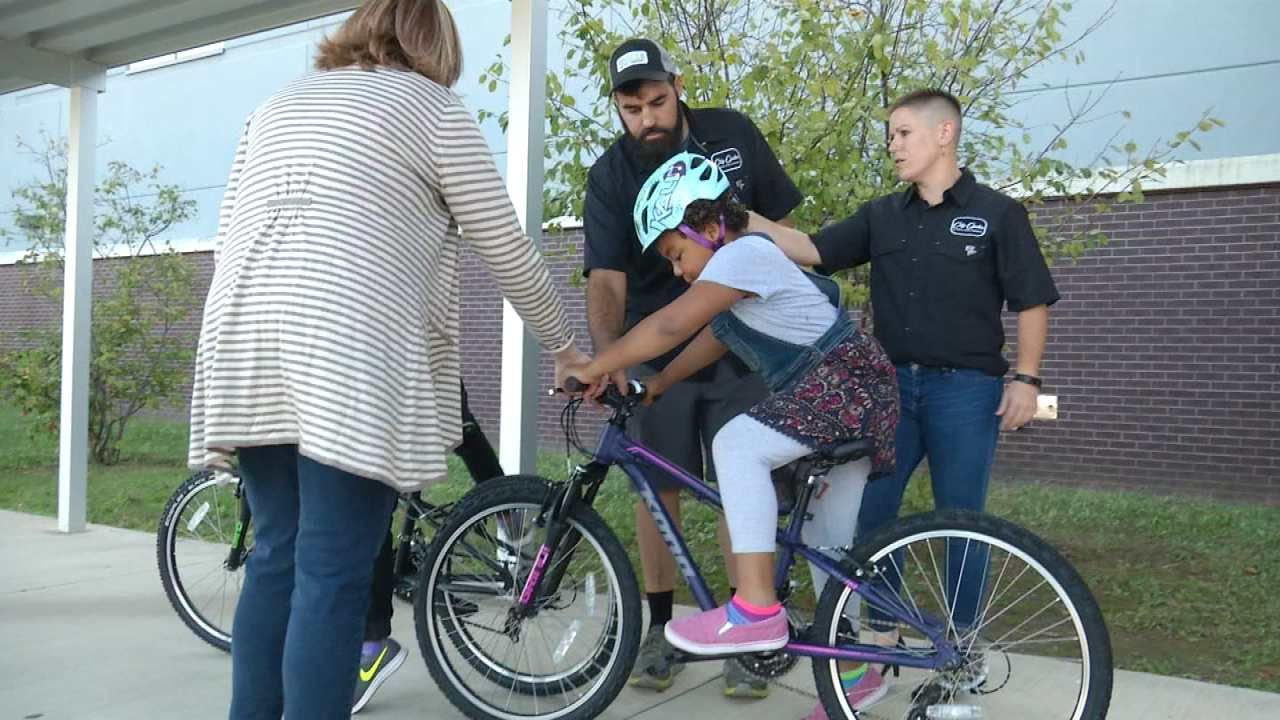 2 Jenks Elementary Students Earn New Bicycles