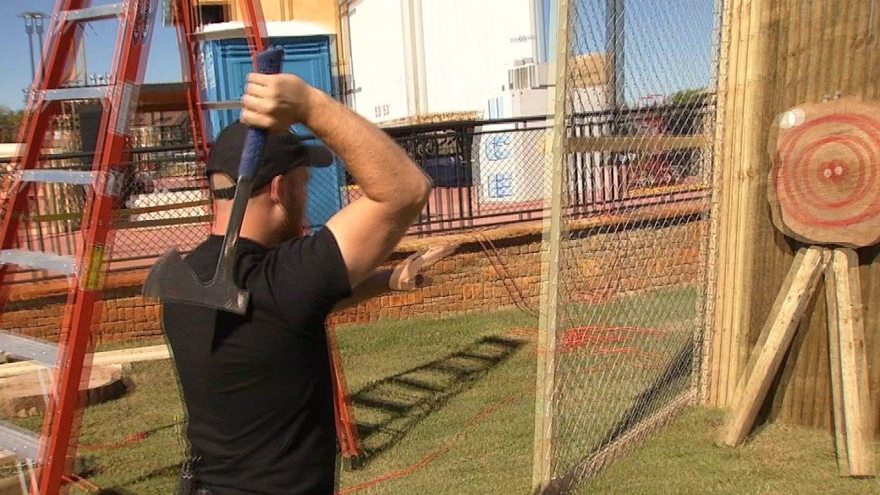 Tulsa's Oktoberfest Adds Axe-Throwing Booth