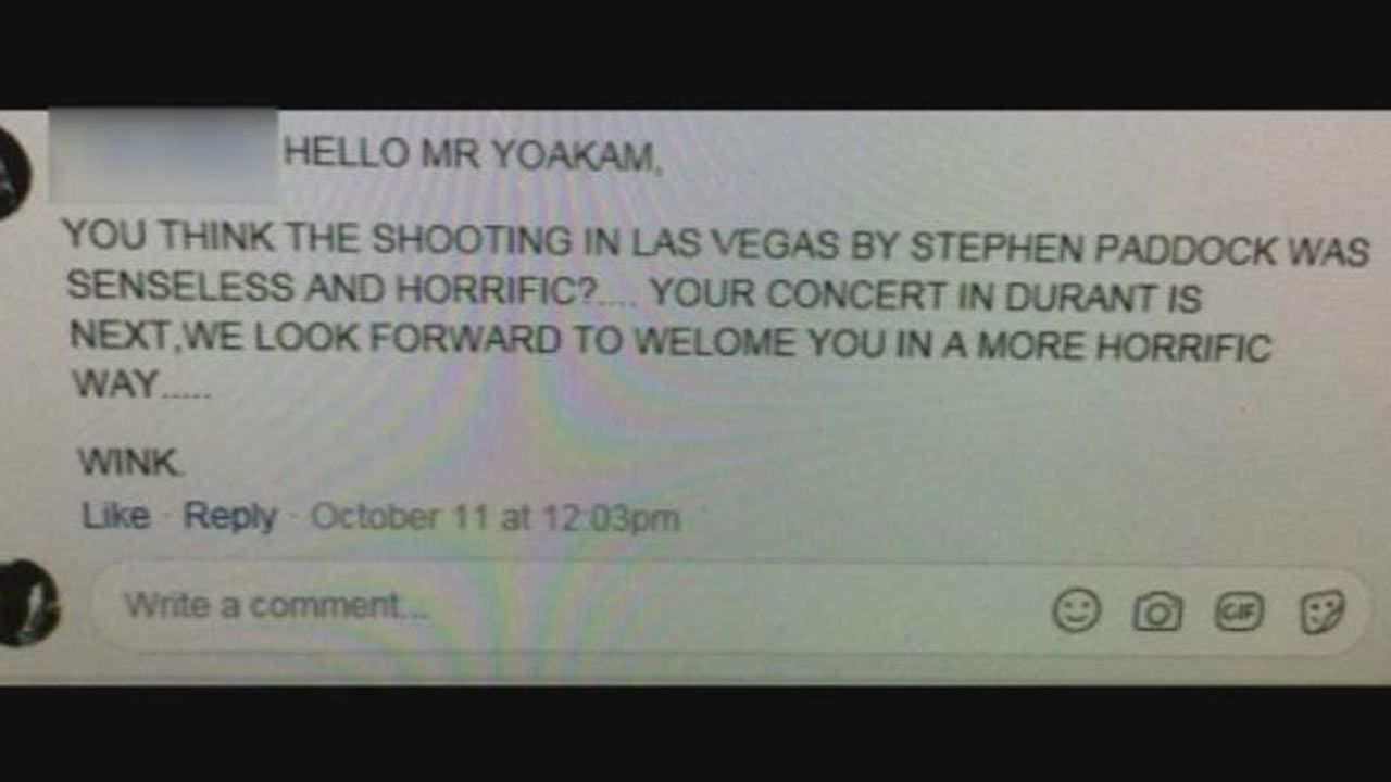 FBI Investigating Threat Made Against Dwight Yoakam’s Durant Concert