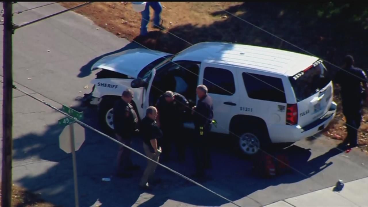 TCSO Deputy Hurt In West Tulsa Crash