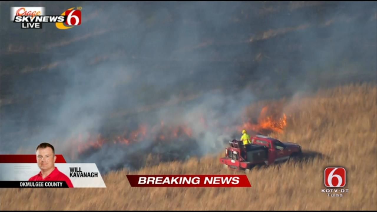Wildfire Threatens Homes In NE Okmulgee County