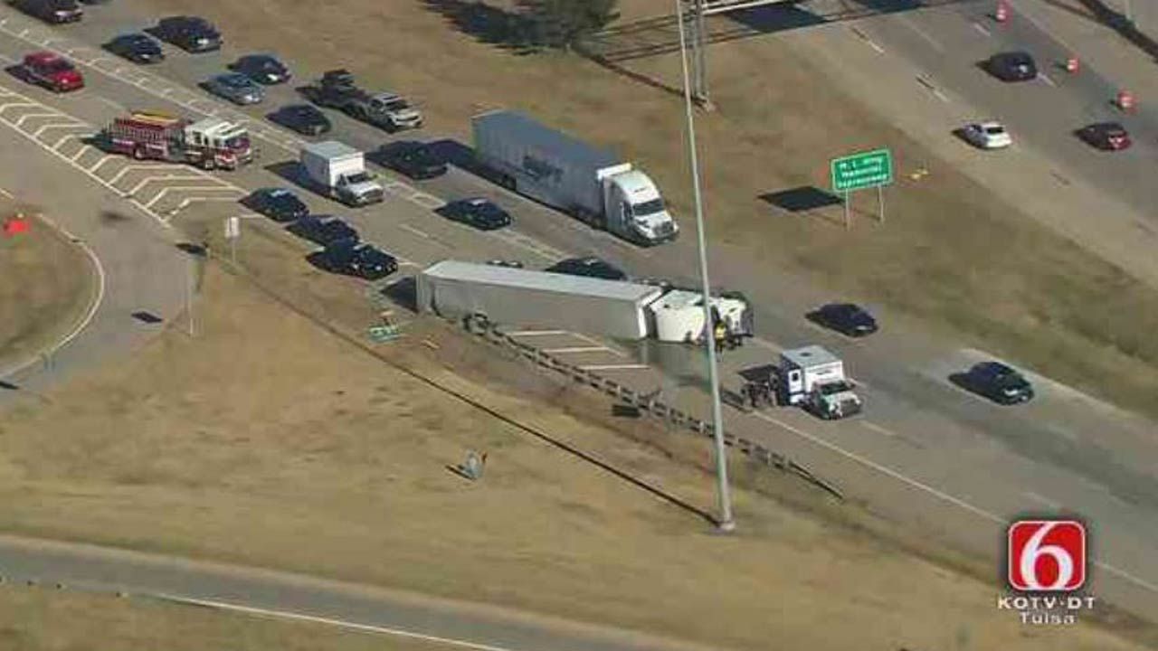 Rollover Wreck Backs Up Traffic On Two Tulsa Highways