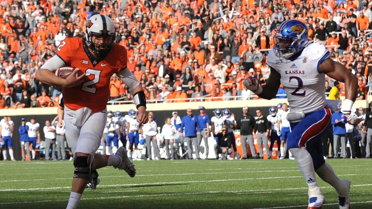 Rudolph, No. 18 Oklahoma State Rolls Over Kansas, 58-17