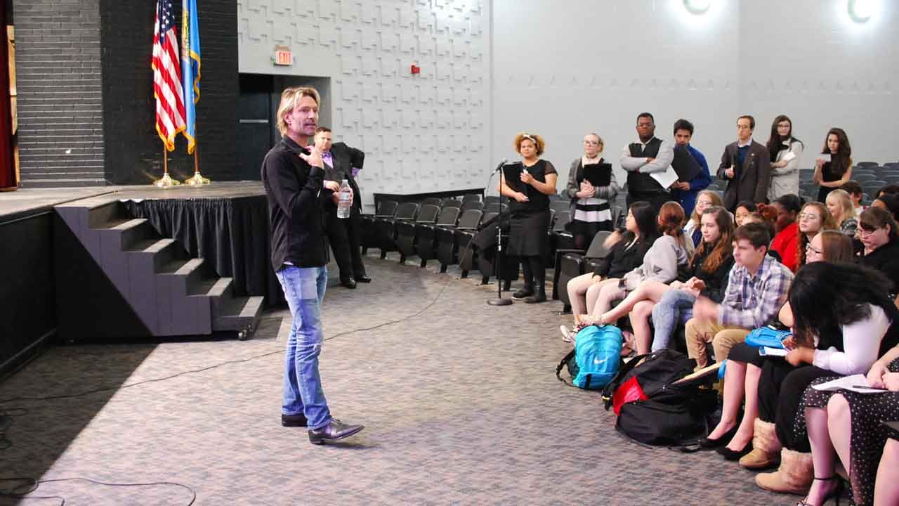 Grammy-Winning Composer Visits Music Students At Tulsa's Memorial High School