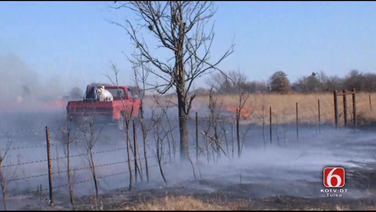Firefighters Battle Grass Fires Across Northeastern Oklahoma