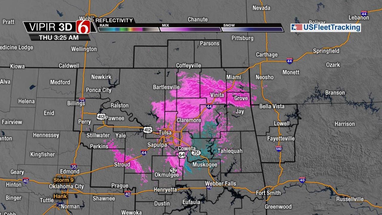 Freezing Drizzle Falling Across Northeast Oklahoma