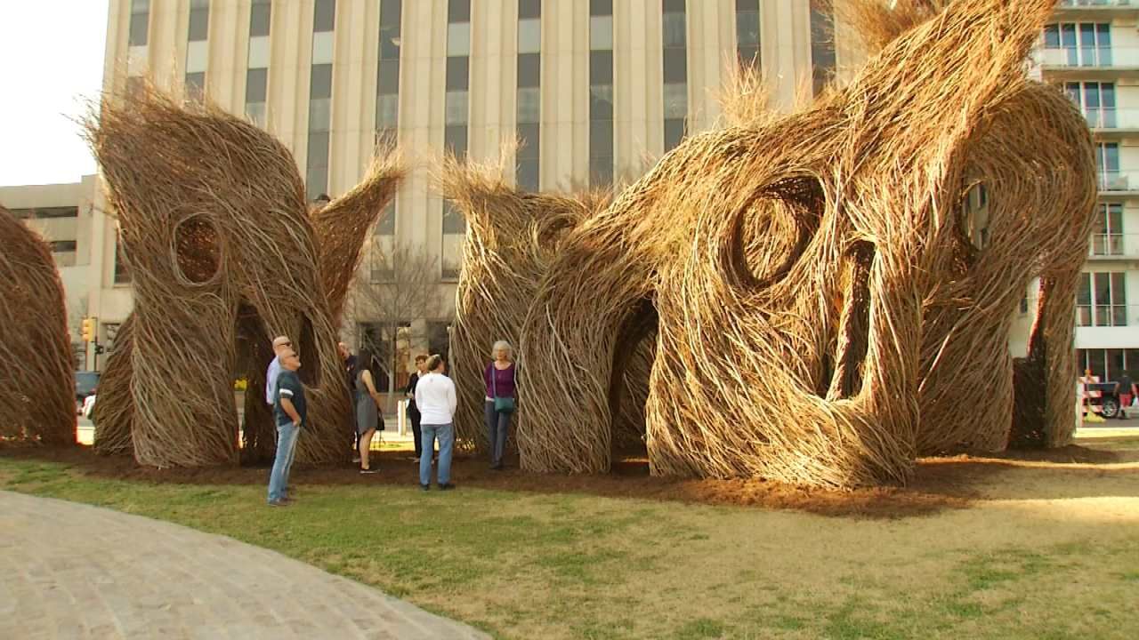 Sculpture Unveiled At Tulsa's Chapman Centennial Green