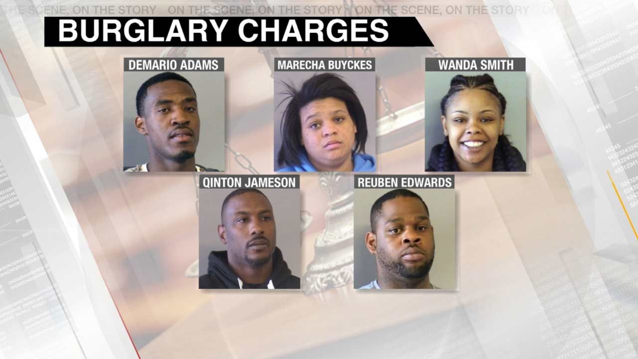 Five Charged In String Of Tulsa Burglaries