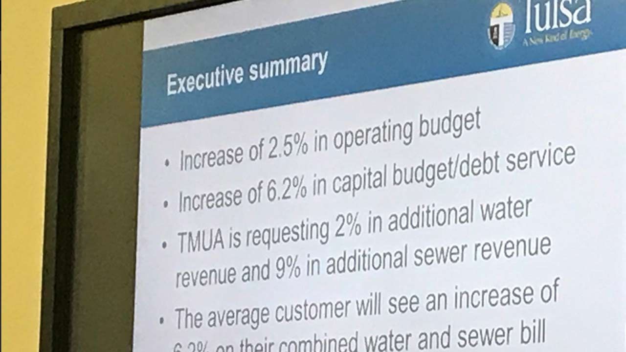 City Of Tulsa Proposes Water, Sewer Bill Increases