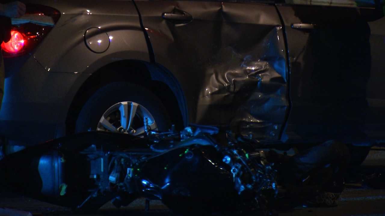 Police: Motorcyclist Critical After Hitting SUV At Tulsa Intersection