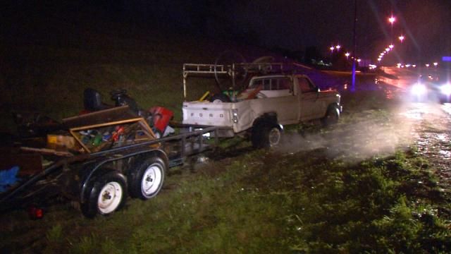Truck Runs Pickup Off Sand Springs Highway