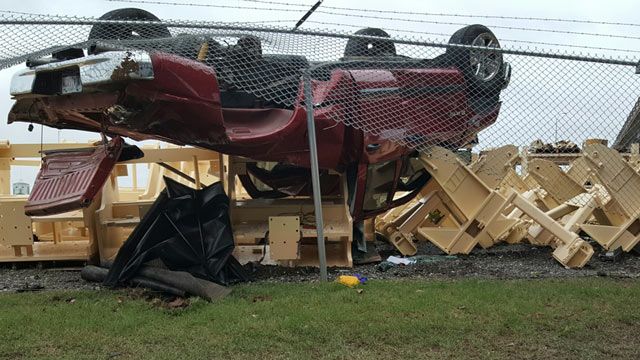 Crash Sends Pickup Off Bridge In West Tulsa