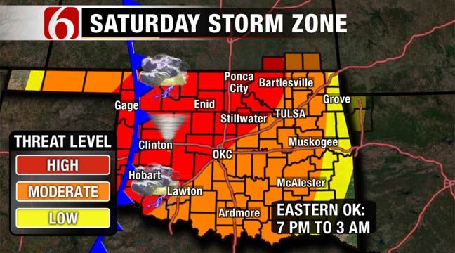 Severe Weather Expected In Green Country Saturday Night
