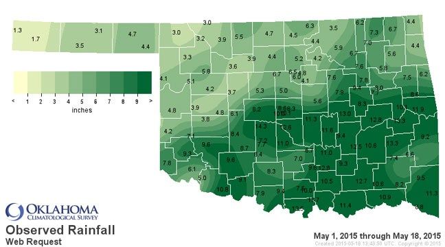 Month Of May Off To Rainiest Start In Oklahoma Since 1921