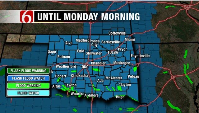 Soggy Holiday Weekend For Eastern Oklahoma