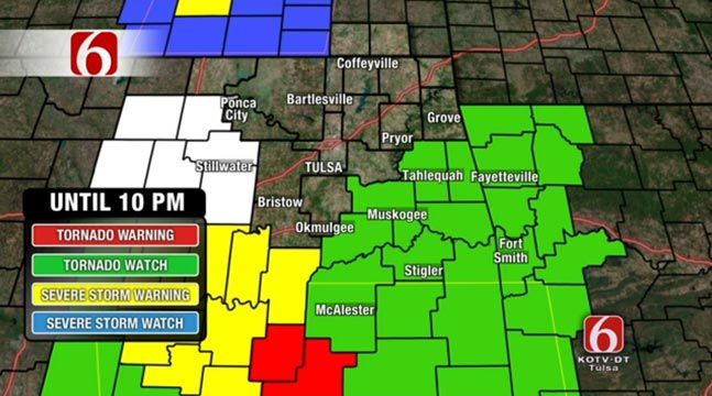 Tornadoes, Flooding Threaten Several Oklahoma Counties