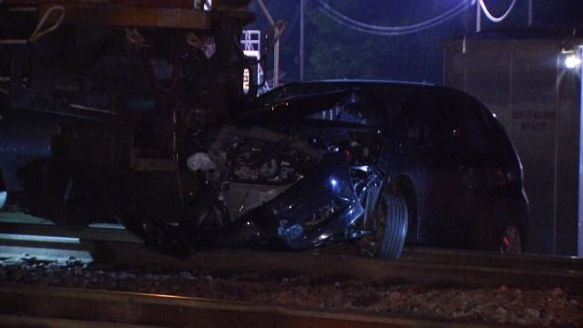 Abandoned Car Hit By BNSF Locomotive In West Tulsa
