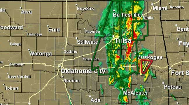 Tornado Warning Issued For Muskogee, Haskell, Sequoyah Counties