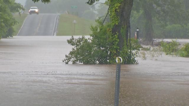 Parts Of Highway 48 Become North Canadian River In Okemah