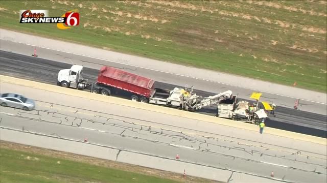 Repaving Project Delays Traffic On Will Rogers, Creek Turnpikes