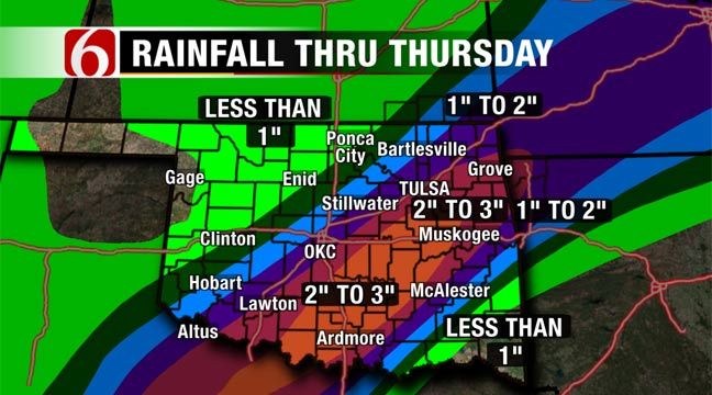 Cooler Temps, More Rain Expected In Eastern Oklahoma