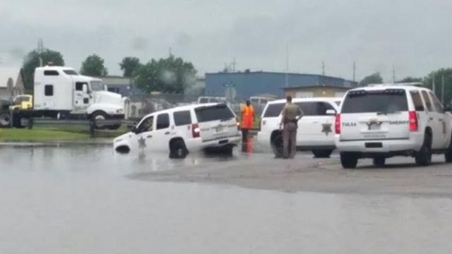 Flash Flooding Flows Through Sand Springs
