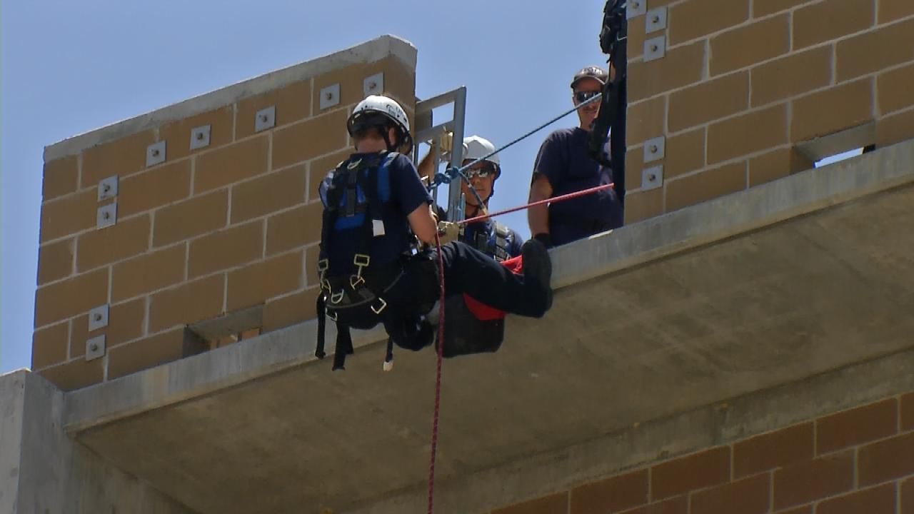 Firefighters Practice At TCC's New Fire Training Center