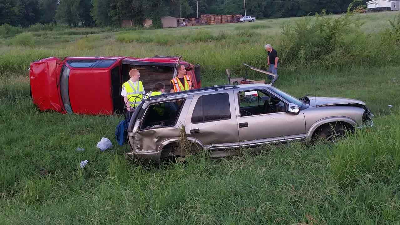 OHP: Man Reaching For Cigarette Lighter Crashes Into Pickup