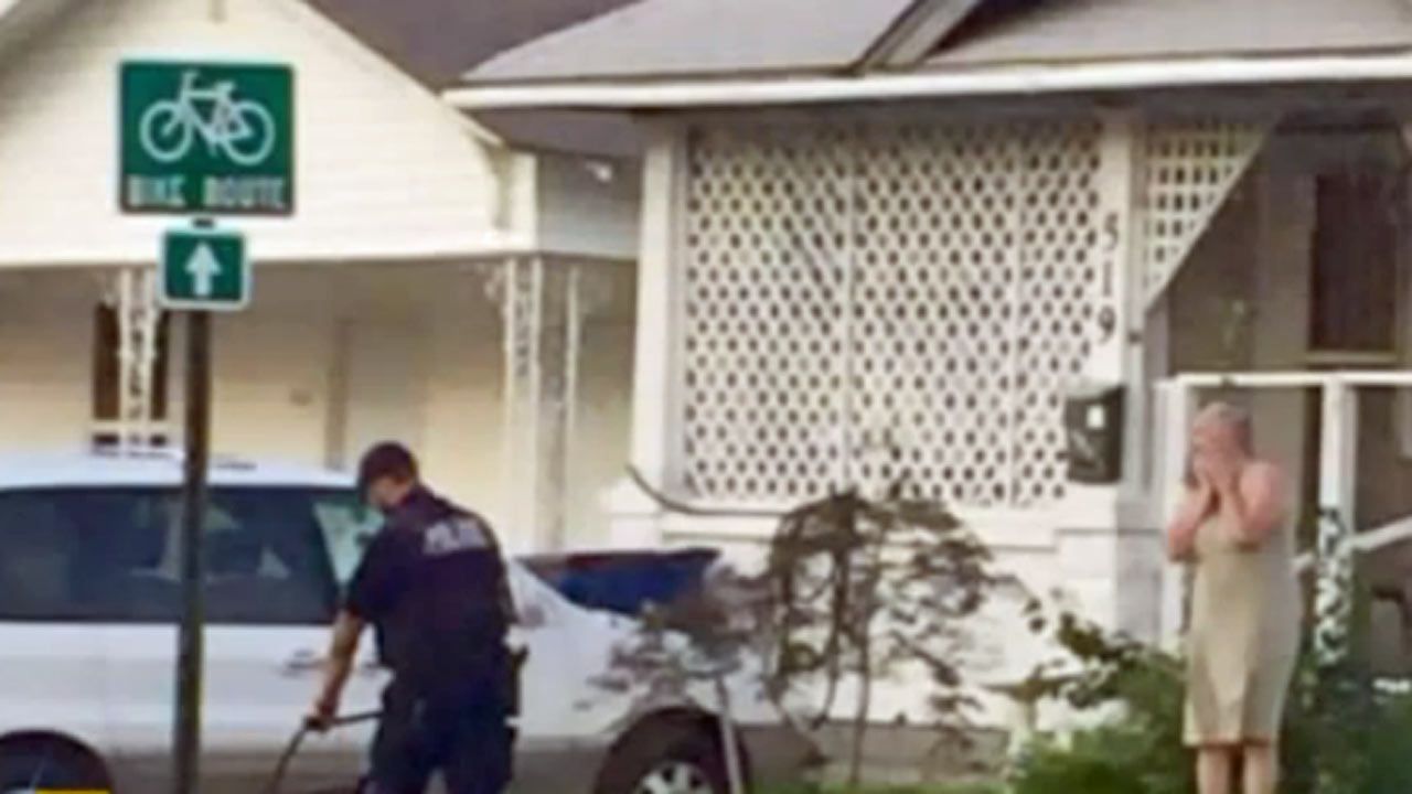 Police Officer Mows Yard For Disabled Fort Smith Woman