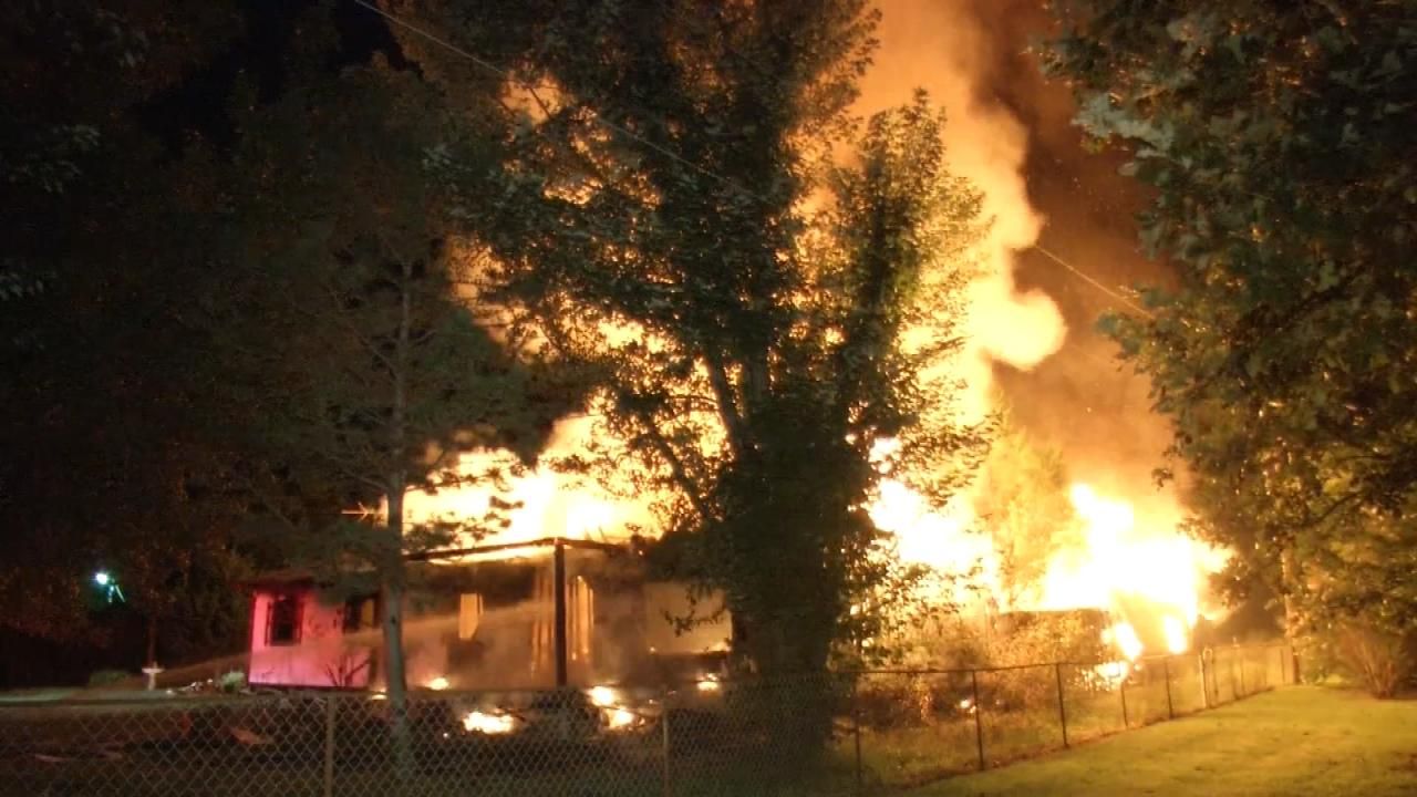 Fire Destroys Home Near Sand Springs