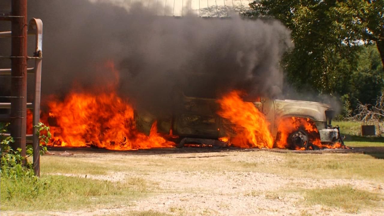 News On 6 Crew, Neighbors Put Out Hallett Truck Fire