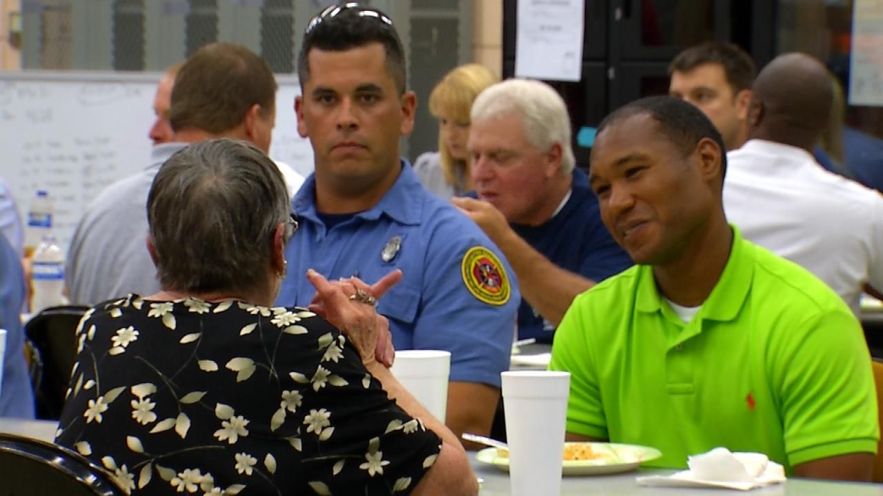 Tulsa Widow, Fire Chief Host Lunch To Mark Station 15's Outstanding Service