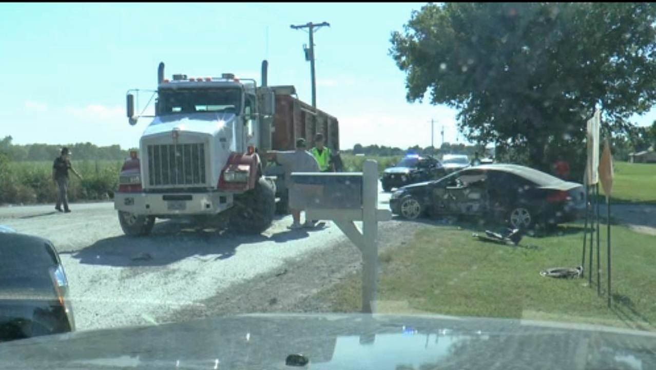 Dump Truck, Car Collide Near Owasso
