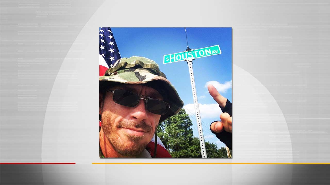 Veteran Passes Through Tulsa On 6,000 Mile Awareness Walk