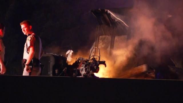Fire Destroys Semi On Turner Turnpike Near Bristow Exit