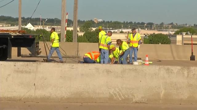 Vehicles Damaged By Highway 169 Expansion Joint