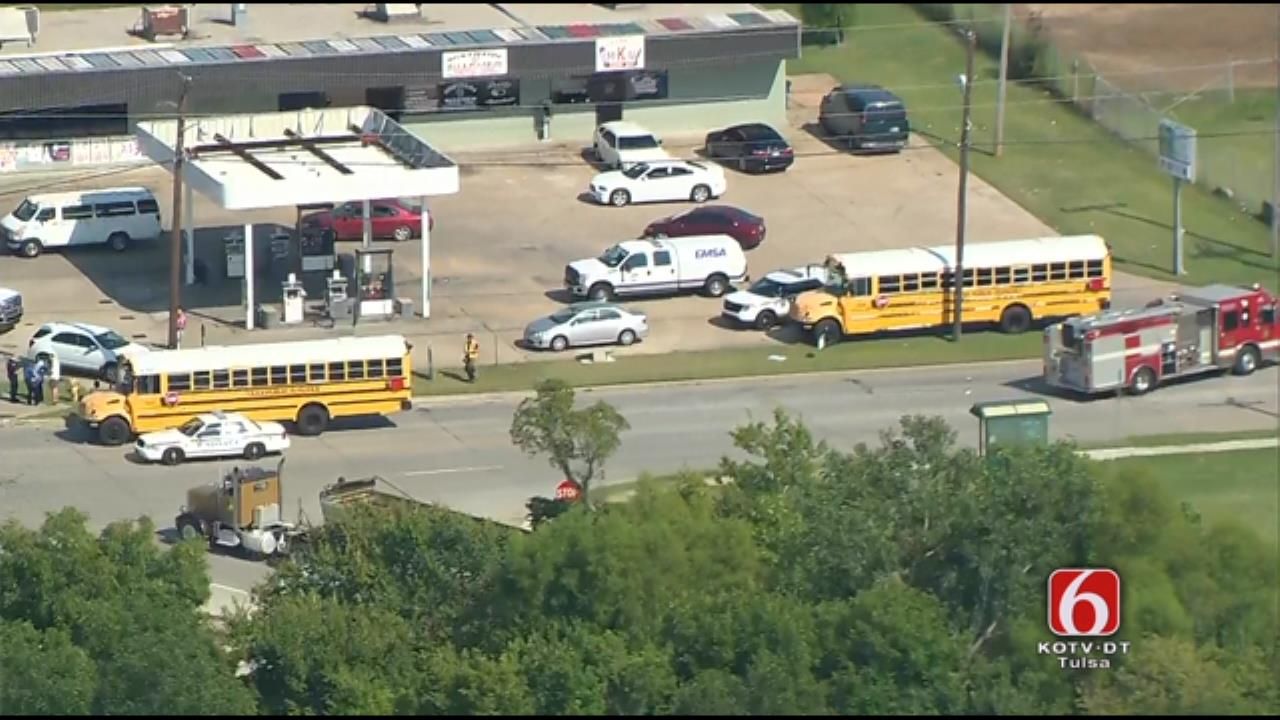 Tulsa School Bus Involved In Hit-And-Run Crash