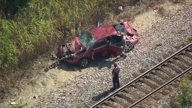 Car Rolls Down Embankment In Avery Drive Crash