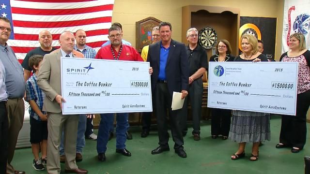 Spirit Aerosystems Donates To Tulsa Coffee Bunker Cause
