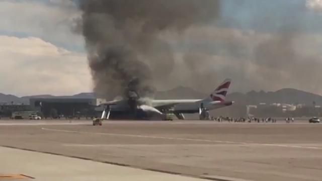 London-Bound Jet Catches Fire On Las Vegas Runway