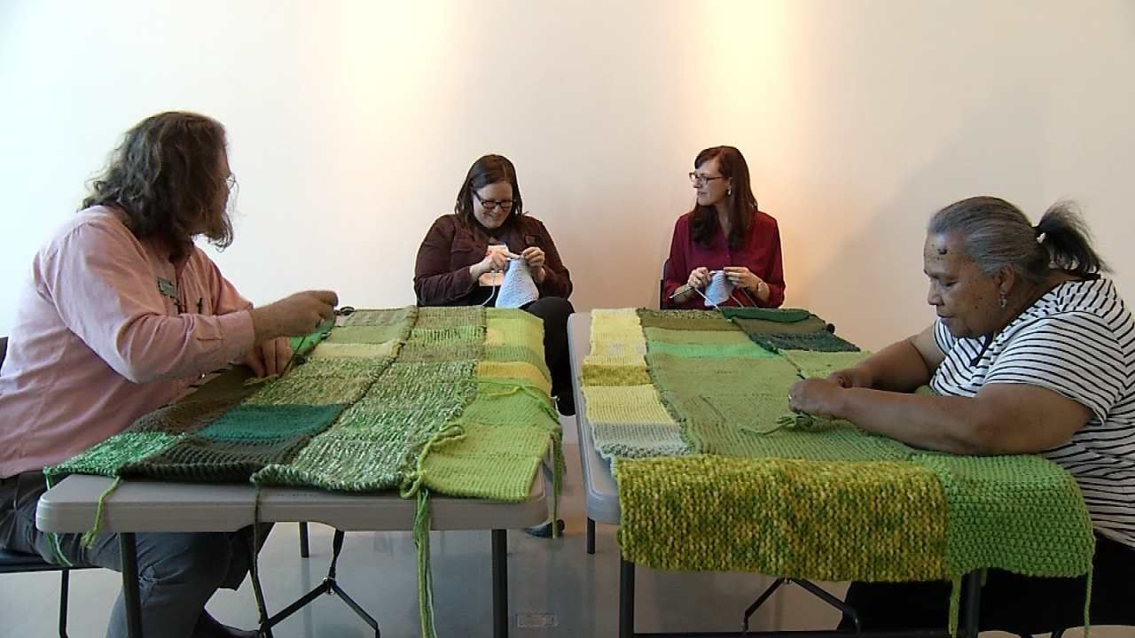 Artist's State-Wide Knitting Project To Cover 108 Contemporary Building