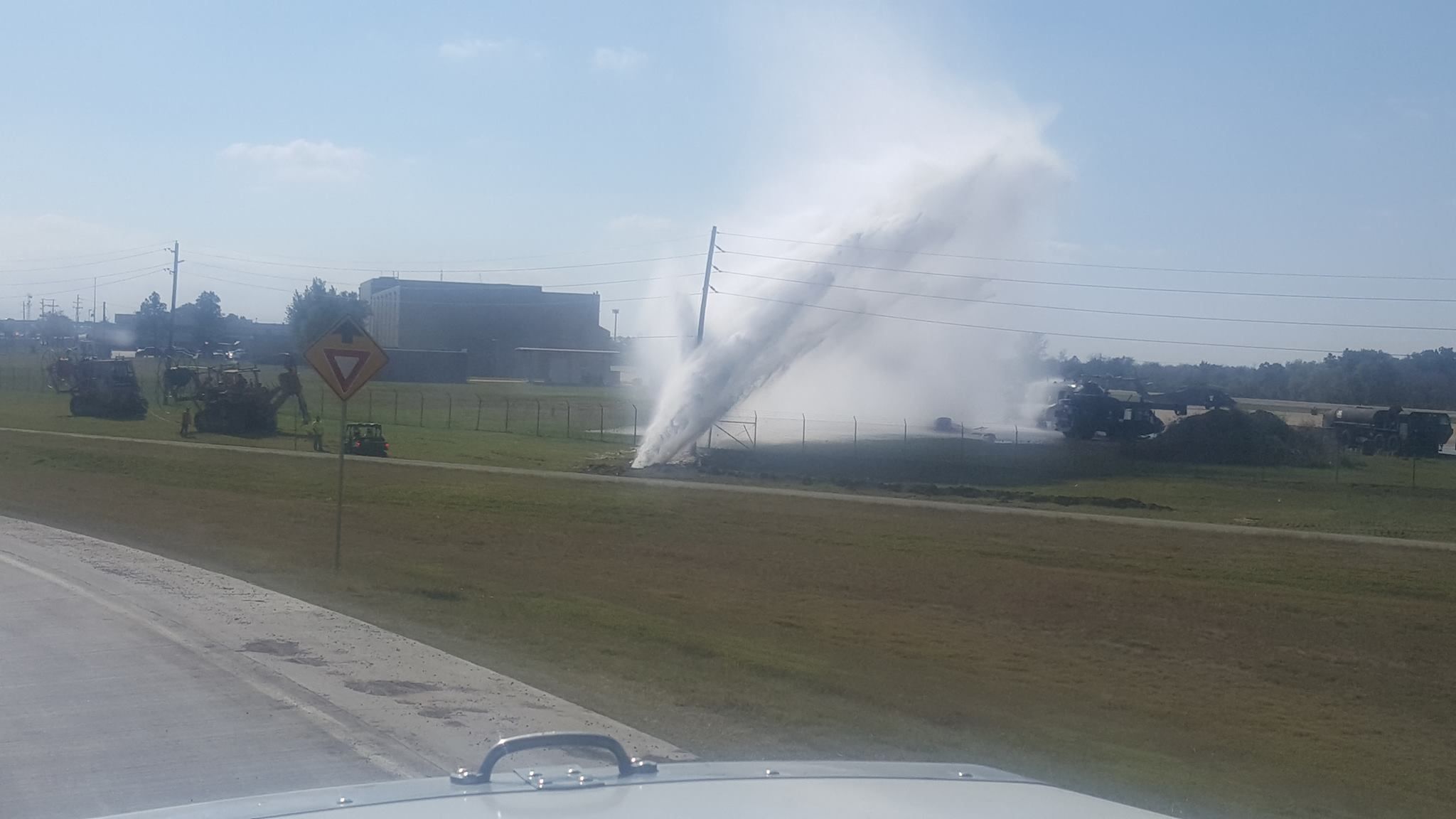 Water Main Breaks Near Oklahoma Army National Guard Base