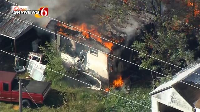 Fire Destroys Turley Mobile Home