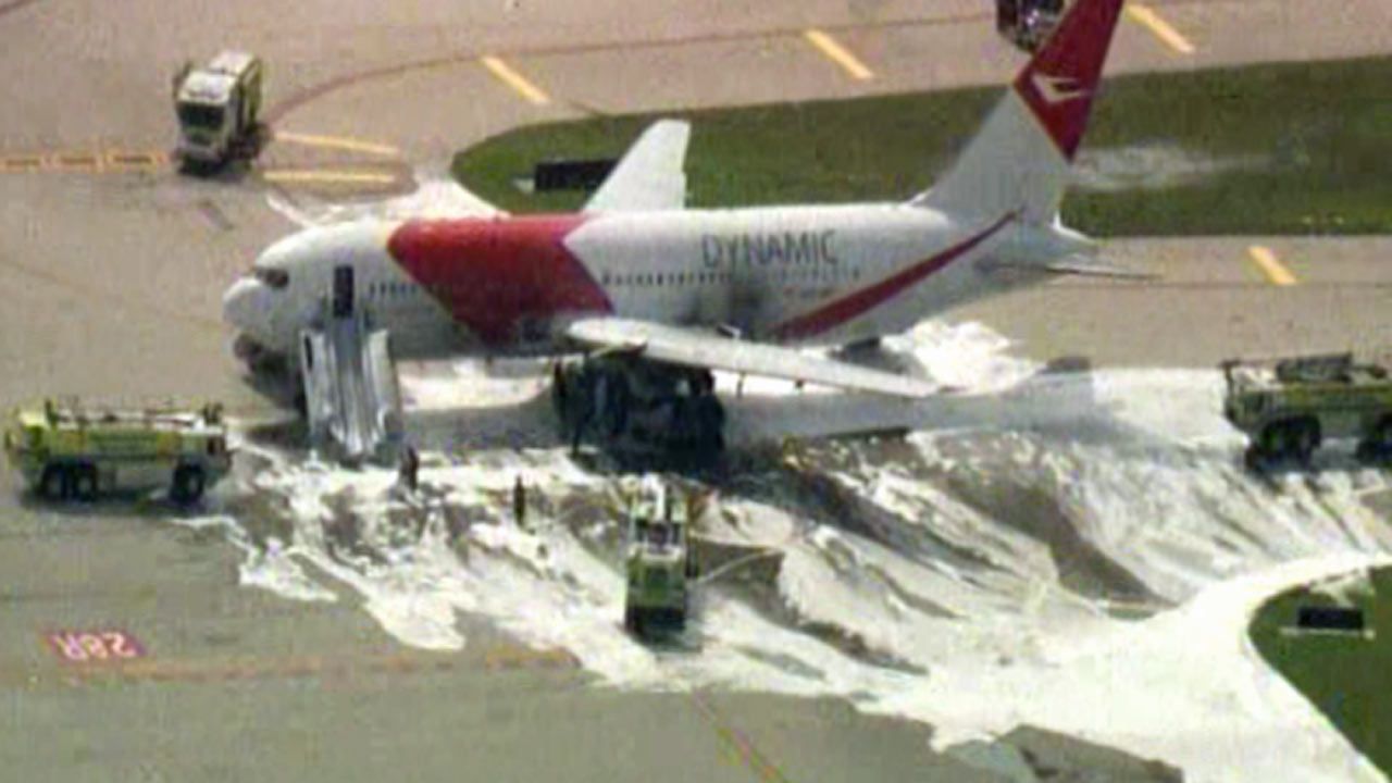 Passenger Jet Catches Fire On Florida Airport Runway
