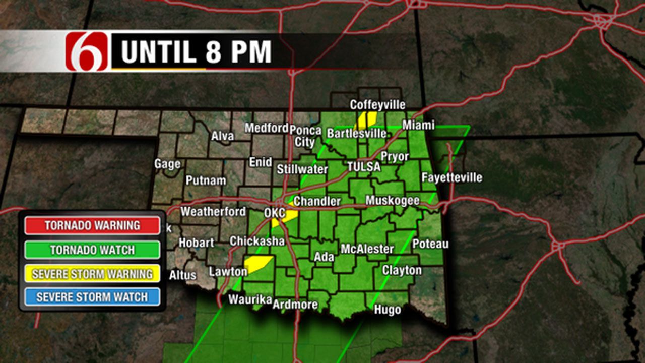 Tornado Watch Issued For Eastern Oklahoma