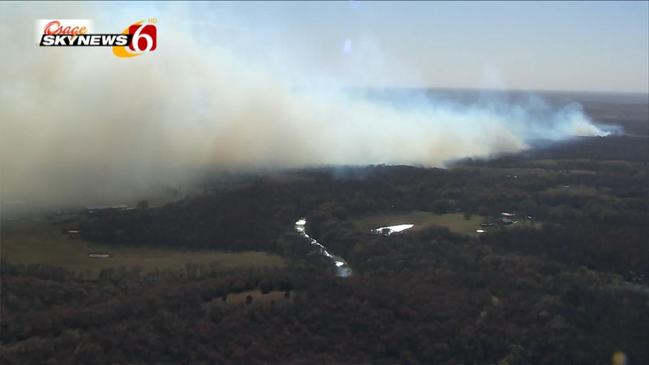 Wildfires Rage Across Oklahoma In Strong Winds