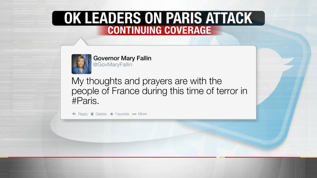Oklahoman Leaders Express Support After Paris Attacks
