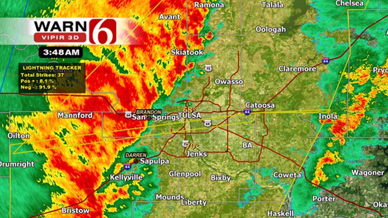 Rapid Moving Thunderstorms Rolling Across NE Oklahoma