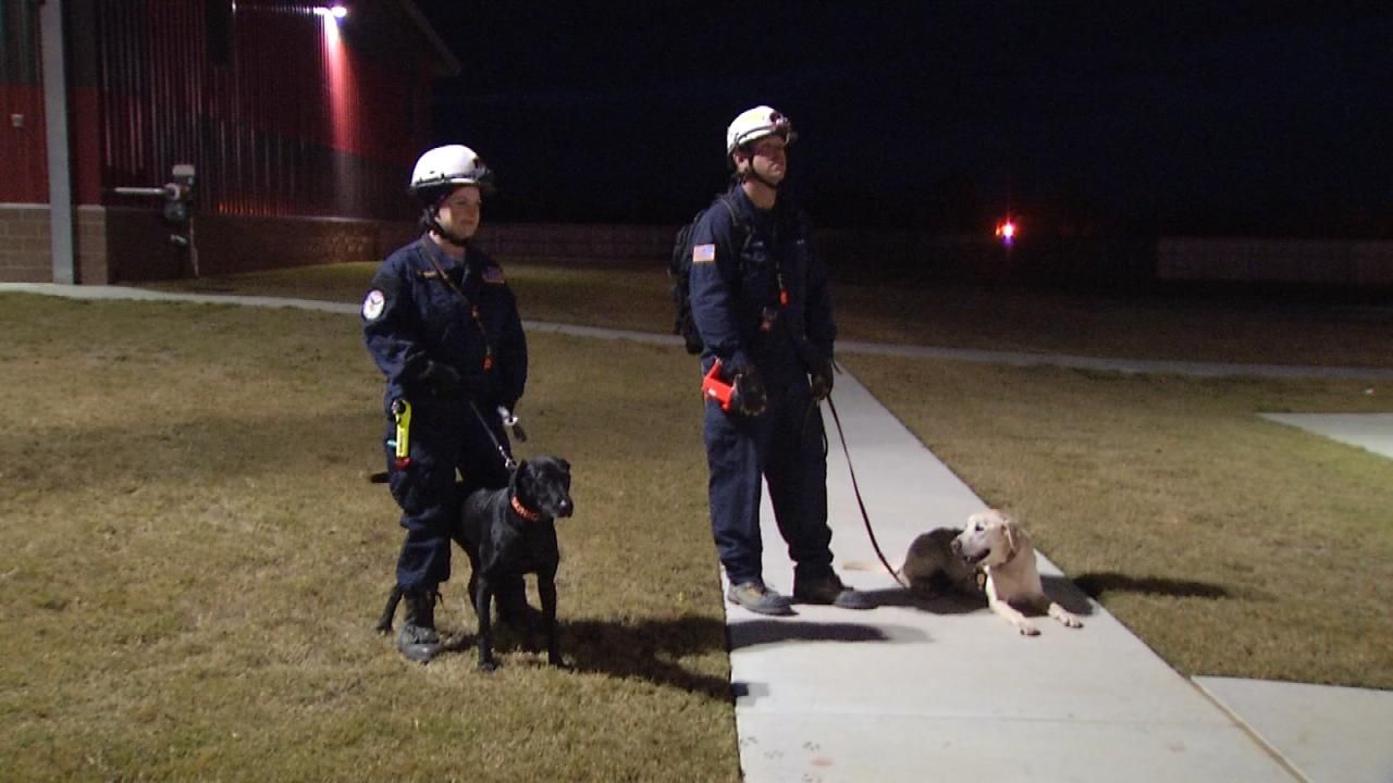 Search And Rescue Dogs, Handlers Train At Tulsa Fire Academy